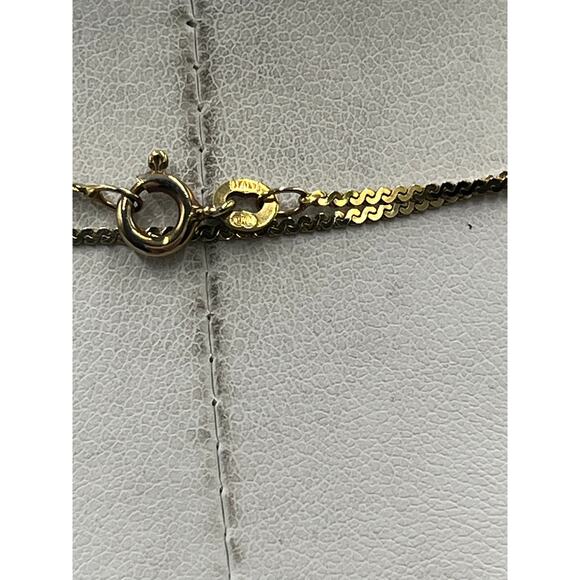 Aurea 585 Unoaerre 14k Italy Singapore Long 35” Chain Link High Shine Necklace. - Picture 9 of 15